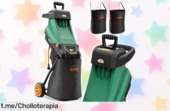 Trituradora de ramas eléctrica GARDEBRUK 2400 W, deja tus podas impecables y con cuchillas rápidas: rebajado a un precio de ganga que no querrás perderte.