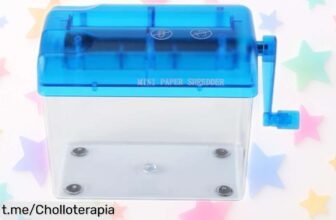 Trituradora manual de papel A6 Mini con manivela, ¡el chollazo ideal para proteger tus datos sin gastar electricidad! No te quedes sin la tuya y mejora tu espacio ahora mismo.