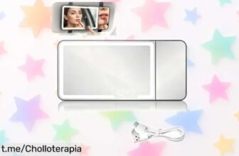 Tu aliado perfecto para el maquillaje: espejo parasol JIZZU con 3x aumento y luz LED, ¡ahora a un precio loco que no puedes dejar pasar!