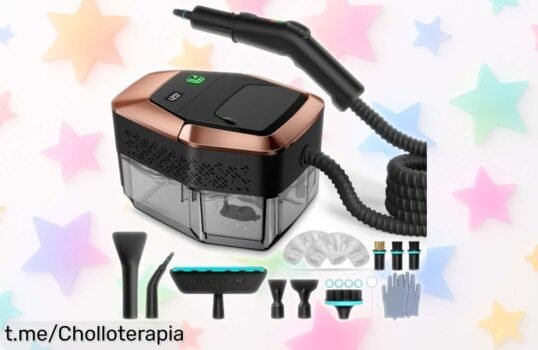 Vaporeta de limpieza 14 en 1 GalhanEhe, ¡rebajada! Limpieza rápida y efectiva con vapor a 105 °C: tu hogar brillará como nunca. Aprovecha este chollazo antes de que se acabe.