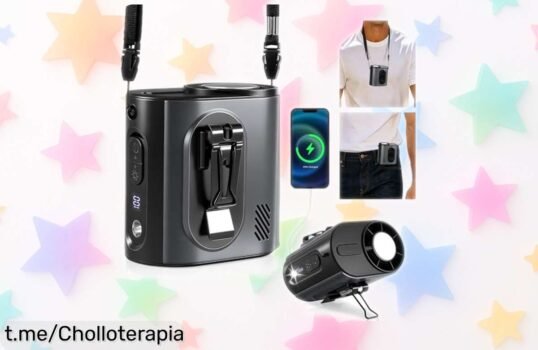 Ventilador de cintura portátil Lomffy a precio loco: ¡refrescate sin parar con 5 velocidades y batería duradera! Aprovéchalo, porque esta oferta es solo por tiempo limitado.