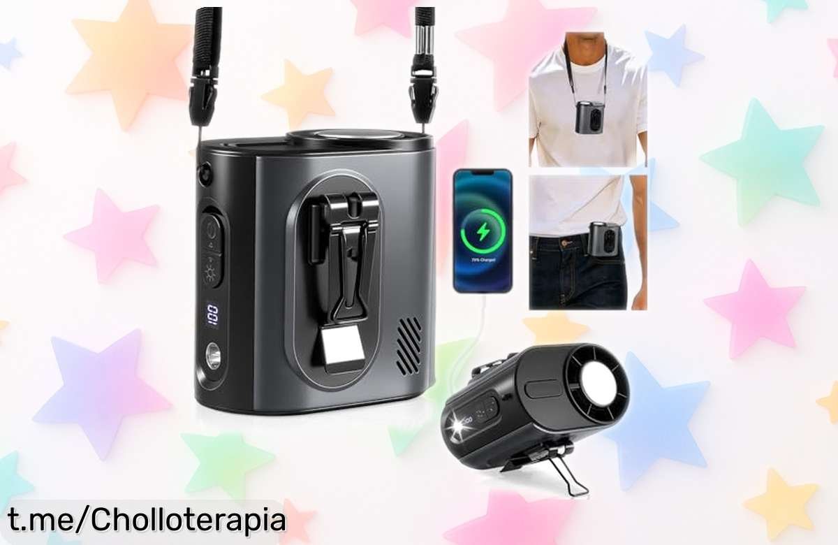 Ventilador de cintura portátil Lomffy a precio loco: ¡refrescate sin parar con 5 velocidades y batería duradera! Aprovéchalo, porque esta oferta es solo por tiempo limitado.