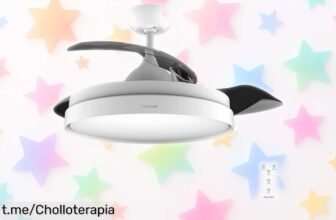 Ventilador de techo Cecotec con luz y aspas retráctiles, ¡este super chollo te ofrece aire fresco y estilo en tu casa! No pierdas esta oportunidad única para mejorar tu espacio.