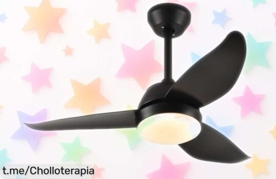 Ventilador de techo YAZIONG con luz y motor silencioso a precio loco: 6 velocidades, brisa natural y lo tendrás siempre ideal para descansar. ¡No dejes escapar esta oportunidad!