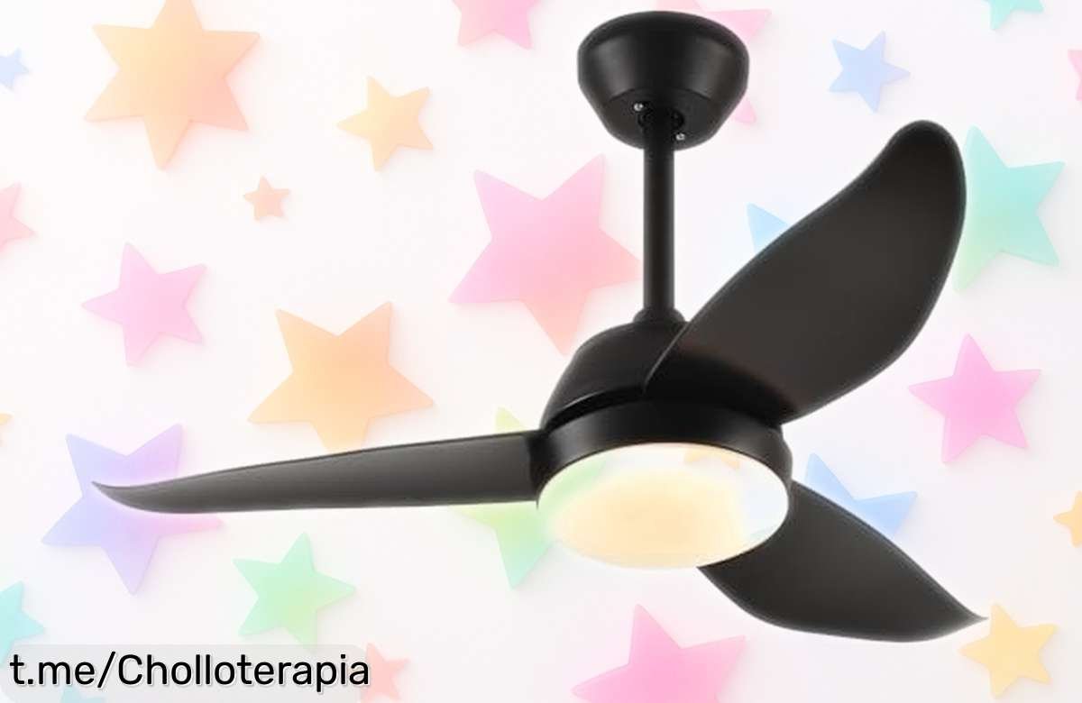 Ventilador de techo YAZIONG con luz y motor silencioso a precio loco: 6 velocidades, brisa natural y lo tendrás siempre ideal para descansar. ¡No dejes escapar esta oportunidad!