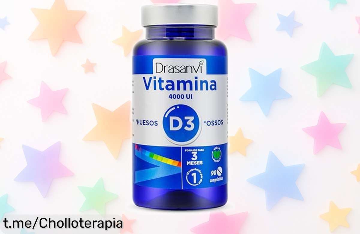 Vitamina D3 Drasanvi 4000 UI: ¡El chollazo vegano para tus huesos en 90 comprimidos! No dejes pasar esta oferta que cuida tu salud y bienestar, cómpralo ya antes de que termine.