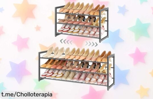 Zapatero extensible FAVOOSTY: aprovecha cada rincón y organiza tus zapatos de forma fácil. ¡No pierdas esta oferta limitada, haz del orden tu mejor aliado!
