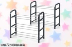 Zapateros PARENCE de 3 niveles en pack de 2, perfectos para organizar tu hogar. Aprovecha este súper chollo y dale un toque ordenado a tus espacios ¡no te lo pierdas!