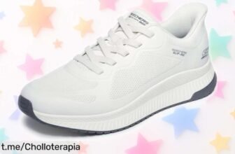 Zapatillas deportivas sin cordones Skechers Bobs Squad 4 SlipIn: ¡Super chollo listas para ponértelas ya! Flexibles, cómodas y perfectas para que brilles en cada paso.