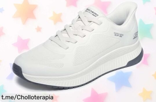 Zapatillas deportivas sin cordones Skechers Bobs Squad 4 SlipIn: ¡Super chollo listas para ponértelas ya! Flexibles, cómodas y perfectas para que brilles en cada paso.