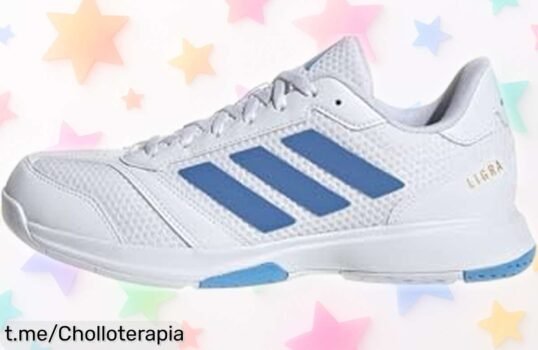 Zapatillas indoor para hombre adidas Ligra 8 a precio de ganga: entrenar con seguridad y frescura nunca fue tan fácil, ¡aprovéchalo antes que se acaben!