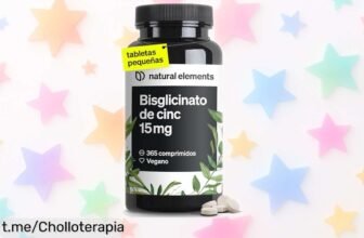 Zinc bisglicinato Natural Elements, 365 comprimidos para un año: potencia tus defensas y cuida tu piel por un precio loco que no querrás dejar pasar. ¡Hazte con él ya!