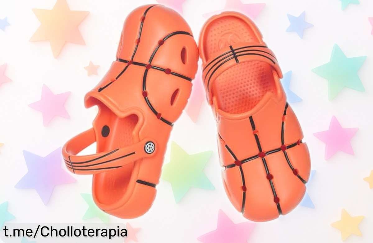 Zuecos unisex de diseño pelota B naranja a precio de ganga, ligeros y transpirables que te acompañan en piscina y playa. ¡No los dejes escapar, aprovecha este chollo!