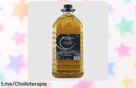 Aceite de oliva virgen extra de 5 litros recién envasado, ¡chollazo que no puedes dejar pasar! Dale sabor a tus platos y llévatelo a precio de risa. ¡Haz tu compra antes que se agote!
