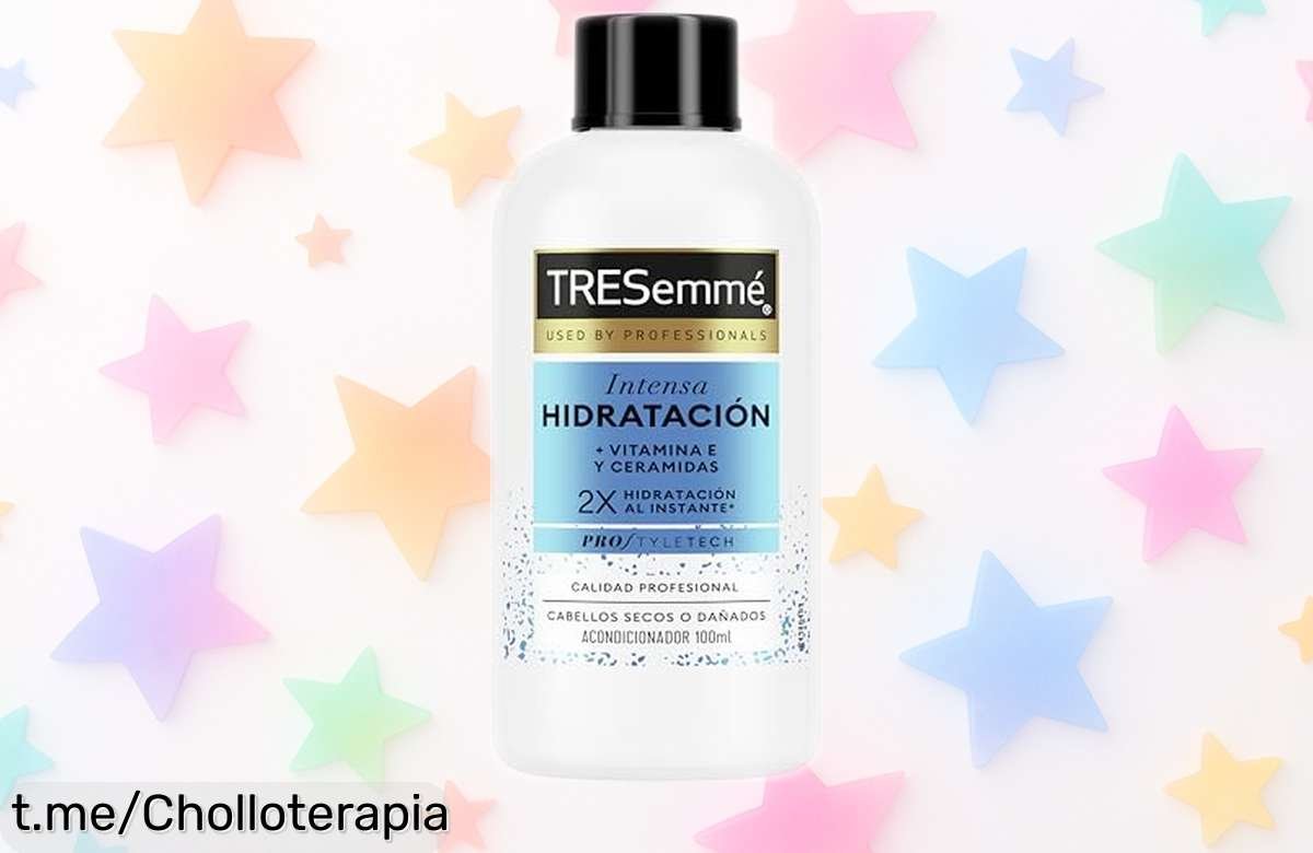 Acondicionador TRESemmé Intensa Hidratación, el ofertón que tu pelo seco necesita para brillar como nunca; ¡no dejes pasar este chollo antes de que se agote!