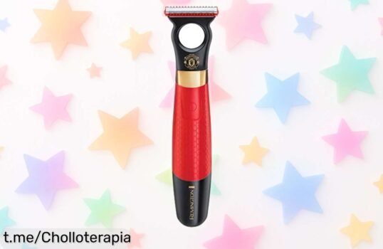 Afeitadora eléctrica Remington Manchester United Durablade a precio loco, ¡cuchillas que aguantan 5 años! Consíguela ya y muestra tu pasión por el fútbol con estilo.