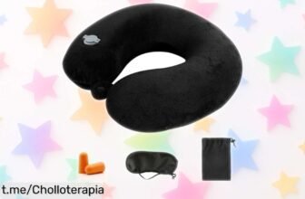 Almohada de viaje inflable Kzouenzu: el ofertón que cuida tu cuello, ligera y compacta para llevar a donde quieras. ¡No te la pierdas o dormirás mal!