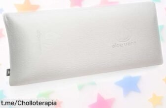 Almohada viscoelástica FUSIONHOME con aloe vera a un precio loco que cuida tu cuello, ¡descansa como nunca y no dejes pasar este ofertón!