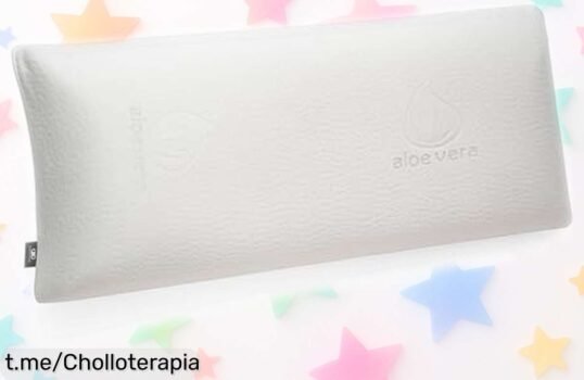 Almohada viscoelástica FUSIONHOME con aloe vera a un precio loco que cuida tu cuello, ¡descansa como nunca y no dejes pasar este ofertón!