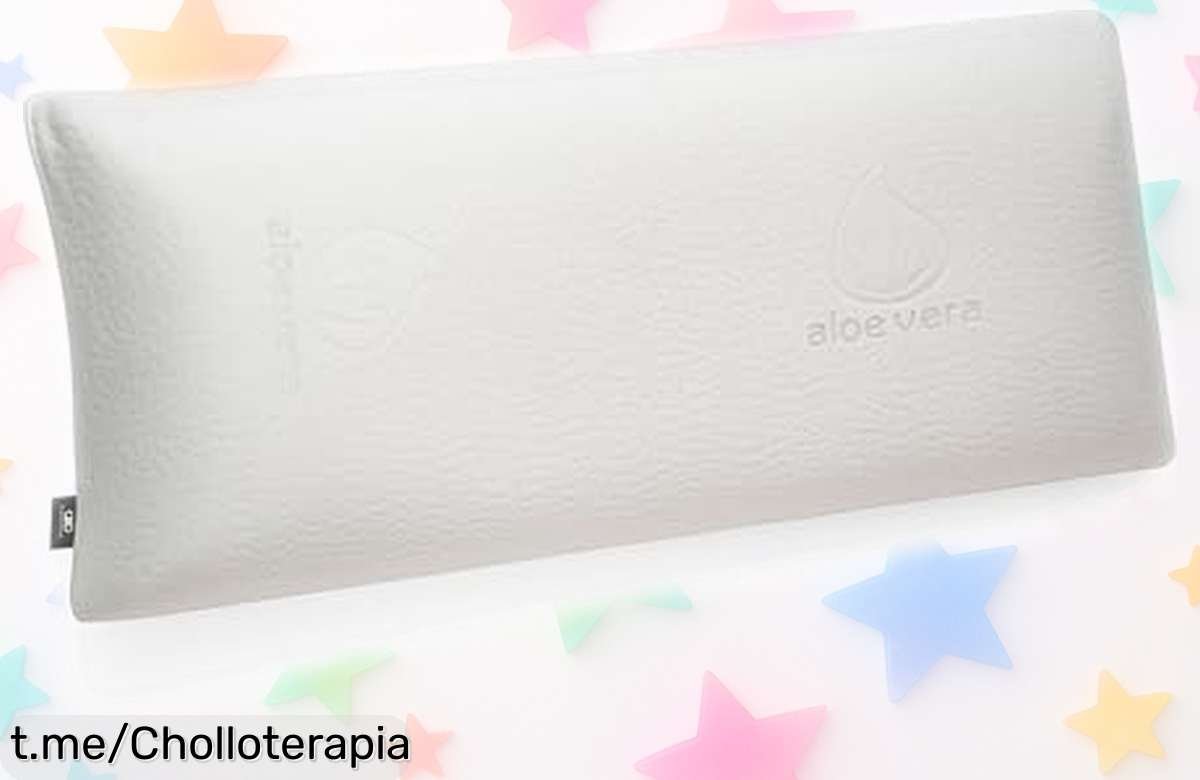 Almohada viscoelástica FUSIONHOME con aloe vera a un precio loco que cuida tu cuello, ¡descansa como nunca y no dejes pasar este ofertón!