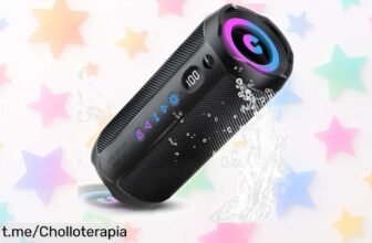 Altavoz Bluetooth portátil de 25W con graves profundos y luces RGB, disfruta hasta 25 horas de música en tu fiesta ¡el precio ha sido rebajado para que no te lo pierdas!
