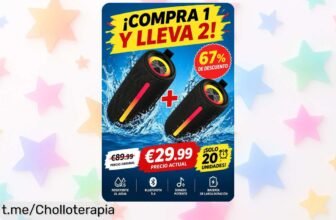 Altavoz bluetooth portátil Oraolo: ¡llévate 2 por un precio que ni imaginas y disfruta de 30 horas de fiesta, pero apúrate, solo quedan 20 packs!