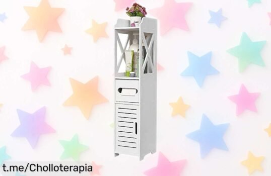 Armario de baño mini resistente al agua que aprovecha cada rincón, montaje fácil y precio regalado: ¡hazte con él antes de que vuelen!