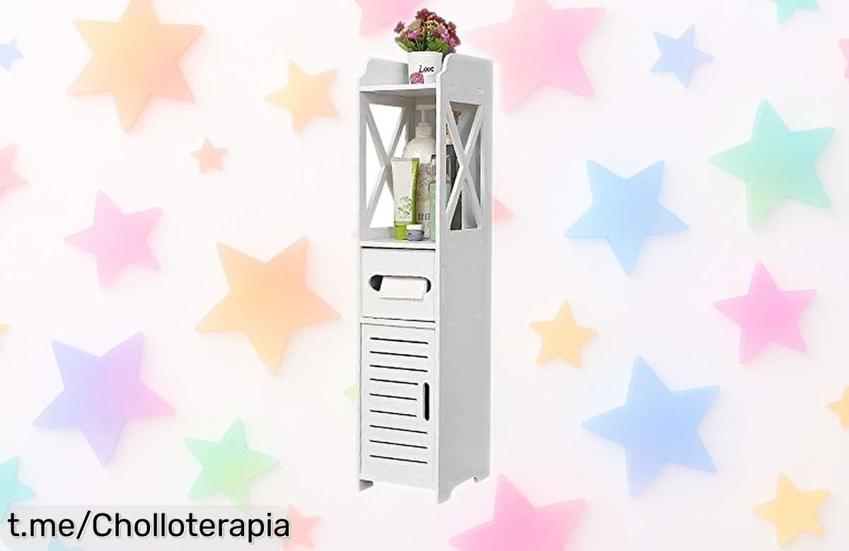 Armario de baño mini resistente al agua que aprovecha cada rincón, montaje fácil y precio regalado: ¡hazte con él antes de que vuelen!