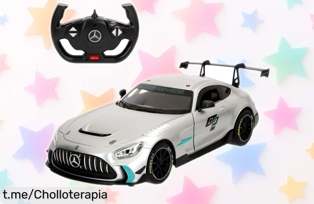 Asombroso coche teledirigido Mercedes AMG GT2 a escala 1:14, ¡con puertas que se abren! Aprovecha ya este pedazo de ganga y llena de alegría el corazón de los peques.