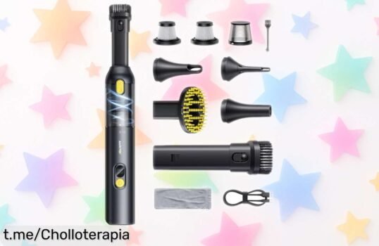 Aspirador de mano AUXITO: limpieza al instante para tu coche con 4 accesorios y precio rebajado, ¡dale un restyling a tu auto y disfruta de la frescura en cada viaje!