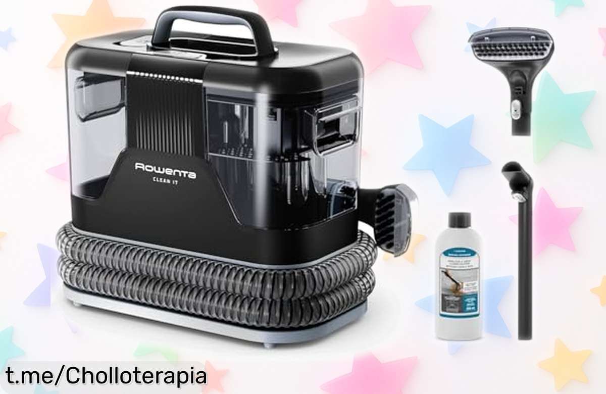 Aspiradora para tapicerías Rowenta Clean It: potencia y 3 cabezales a un precio regalado, ¡no dejes pasar esta oportunidad única de limpiar sin esfuerzo!