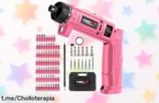 Atornillador eléctrico Posenpro con 82 accesorios y luz LED a un precio loco que no te puedes perder, ¡olvídate del trasteo manual y dale energía a tus proyectos!