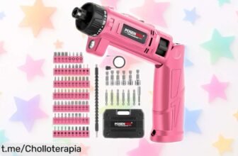 Atornillador eléctrico Posenpro con 82 accesorios y luz LED a un precio loco que no te puedes perder, ¡olvídate del trasteo manual y dale energía a tus proyectos!