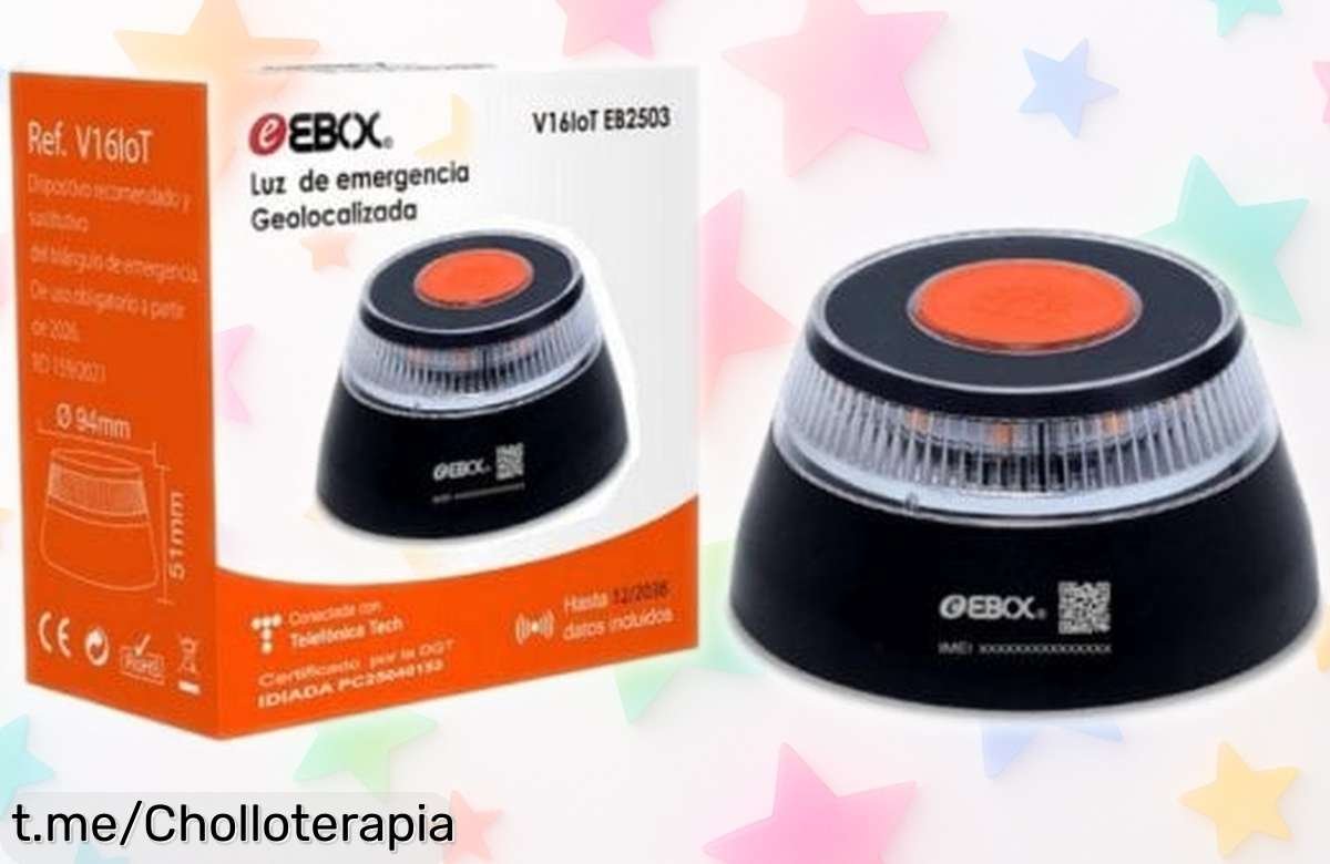 Baliza V16 Ebox EB2503 para emergencias en carretera, ahora a precio increíble con geolocalización IoT: ¡no dejes pasar este chollo que puede salvarte la vida!