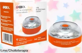 Baliza de emergencia EBOX V16: la tranquilidad sobre ruedas con luz visible a 1 km y aviso directo a DGT. ¡No te quedes sin esta oportunidad única!