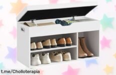 Banco zapatero con cojín VASAGLE: ¡Organiza tu hogar a un precio increíble y dale ese toque especial que mereces! No lo dejes pasar, sé el primero en disfrutarlo.