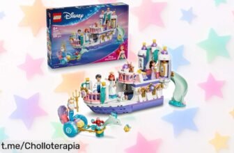 Barco mágico de la boda real de Ariel con 7 figuras LEGO Disney, ¡diversión a precio loco para las pequeñas creadoras! No te quedes sin el tuyo, que vuelan.