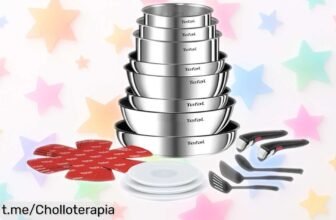 Batería de cocina apilable Tefal Ingenio Emotion, un chollazo con 8 piezas y 12 accesorios que hará cocinar fácil como un juego: ¡no dejes pasar esta oportunidad!