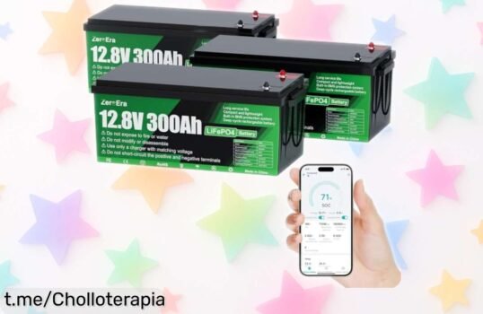 Batería de litio LiFePO4 12V 300Ah con Bluetooth a precio loco, aprovecha este ofertón que te dará más de 15,000 ciclos y simplificará tu vida. ¡Hazla tuya ya!