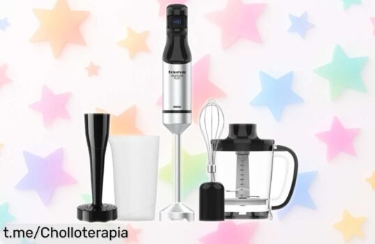 Batidora de mano Taurus HBA1500X PLUS, el ofertón brutal que transforma tu cocina con su potencia y acero inoxidable: ¡aprópiatela antes de que se agote!