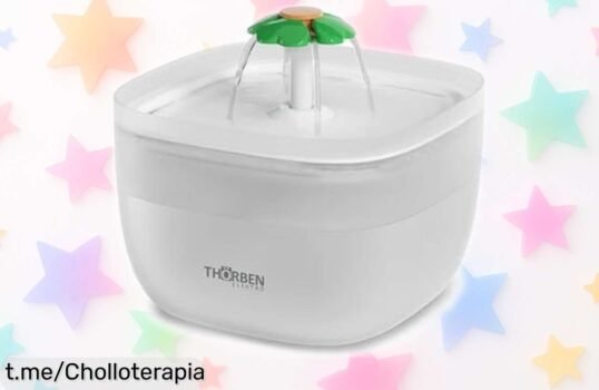 Bebedero Thörben para gatos y perros, ¡agua fresca hasta el último gota! Aprovecha este chollo de filtración en 4 etapas y sorpréndelos con su limpieza. ¡No lo dejes escapar!