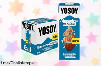 Bebida vegetal de almendras YOSOY en pack de 6 litros a precio loco, ¡súper natural y sin azúcar! Cuida lo que bebes, pero date prisa que esta oferta no la verás dos veces.