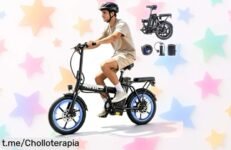 Bici eléctrica plegable Gongxy: ¡desplázate sin preocupaciones y guárdala en cualquier lugar! Aprovecha este chollazo total antes de que se agote.