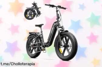 Bicicleta eléctrica plegable TST: ¡un chollazo potente que se pliega en segundos y te lleva hasta 40 km de pura diversión! No pierdas esta oferta increíble.
