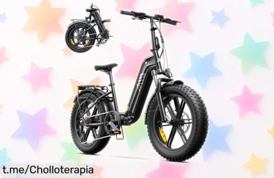Bicicleta eléctrica plegable TST: ¡un chollazo potente que se pliega en segundos y te lleva hasta 40 km de pura diversión! No pierdas esta oferta increíble.