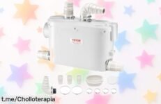 Bomba trituradora VEVOR 500 W a precio loco: combate los malos olores y eleva aguas residuales hasta 8 metros, ¡aprovecha este super chollo antes que se agote!