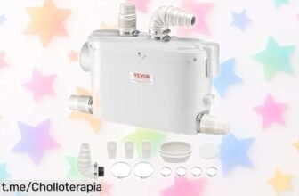 Bomba trituradora VEVOR 500 W a precio loco: combate los malos olores y eleva aguas residuales hasta 8 metros, ¡aprovecha este super chollo antes que se agote!