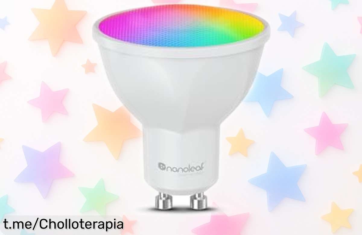 Bombilla LED GU10 Nanoleaf con millones de colores y control WiFi: Ofertón para que tu hogar brille como nunca, no te quedes sin la tuya, transforma el ambiente ya mismo.