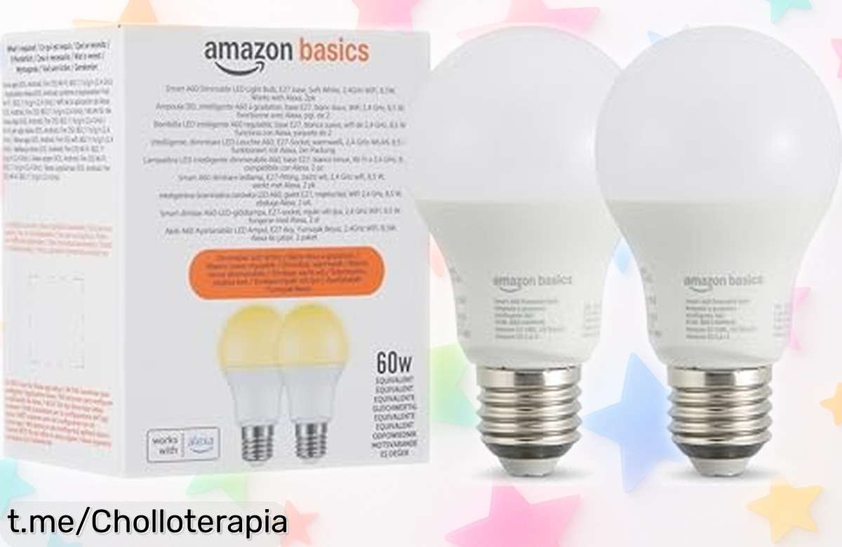 Bombilla LED regulable Amazon Basics para crear ambientes únicos a tu estilo, ¡es un ofertón que no puedes dejar pasar!