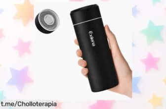 Botella térmica pequeña Exllena termo 300ml, el ofertón que necesitas para llevar tu café o bebida fría por horas. ¡Aprovecha ahora!